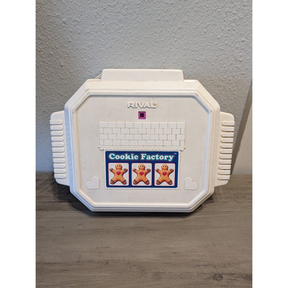 Vintage Rival 9952 Cookie Factory Electric Cookie Baker w/Gingerbread Pan Manual